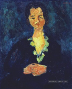 femme dans l’expressionnisme bleu de Chaim Soutine Peinture à l'huile